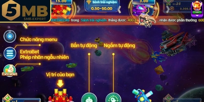 Bắt Cá Vũ Trụ 5MB Hành Trình Săn Thưởng Cực Hấp Dẫn 2 Yêu cầu cơ bản khi chơi bắn sinh vật không gian